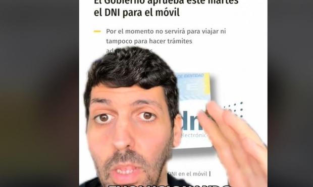 Un momento de la publicación de @tu_blog_fiscal sobre el DNI. (TIKTOK / @tu_blog_fiscal)