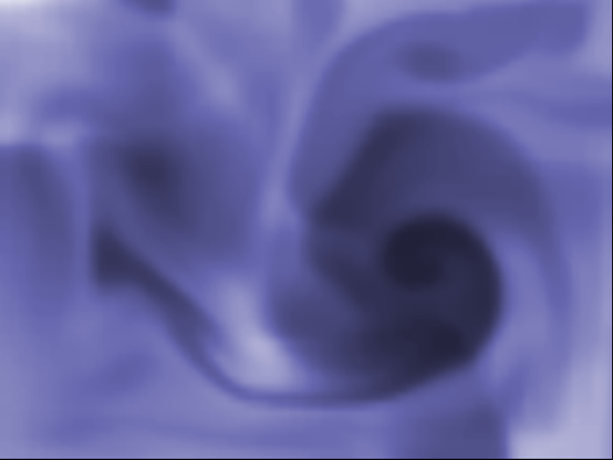 A liquid vortex from 2001, based on a hydrodynamic simulation