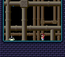 The spiked Koopa boss in its shell
