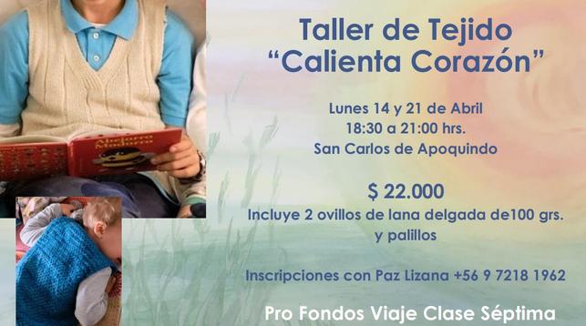 Taller tejido de pantuflas para niños