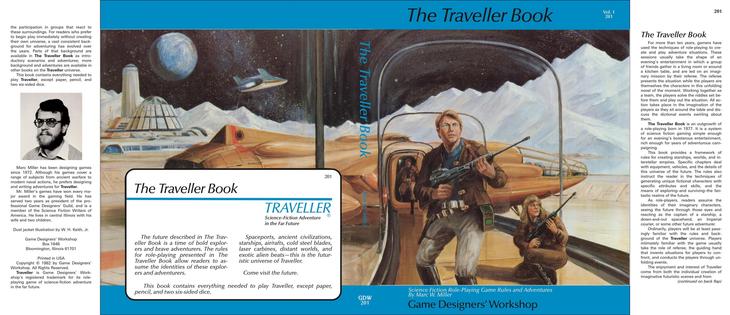 Reconstructed dust jacket for "The Traveller Book" from 1982.