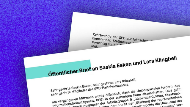 Erste Seite des offenen Briefes als Sharepic.