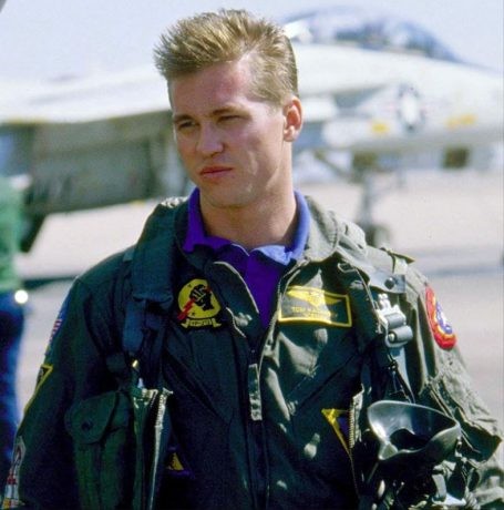 Photo of Val Kimler as Iceman in the Top Gun movie.