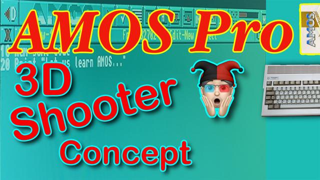 A video thumbnail image for Yawning Angel's latest AMOS video, all about anaglyph 3D on the Amiga, written in AMOS Pro.