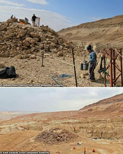 Mysterious 2,200-year-old pyramid and ancient artifacts unearthed in the Judean Desert

A significant archaeological excavation is currently being conducted in the Judean Desert, where a gigantic 2,200-year-old pyramidal monument, which dates back to the Hellenistic period, has been unearthed. The site has already yielded a wealth of artifacts from the past, like papyrus scrolls written in Greek, bronze coins from Ptolemaic rulers and Antiochus IV, weapons, wooden spoons, and textiles...