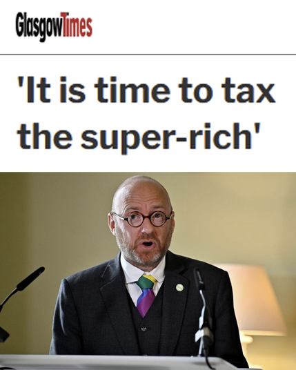 Glasgow Times. It is time t tax the super-rich.