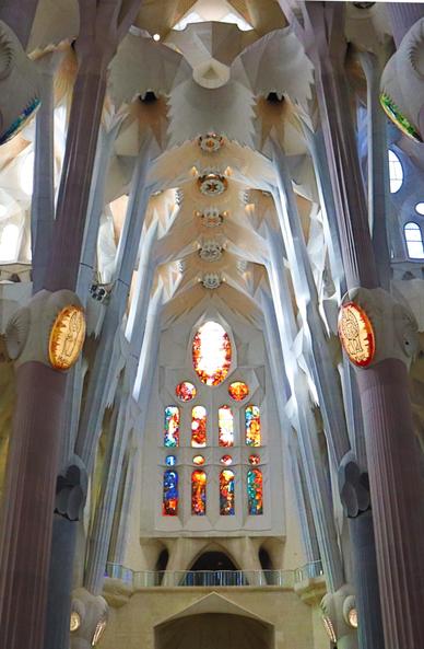The interior of the Sagrada Familia