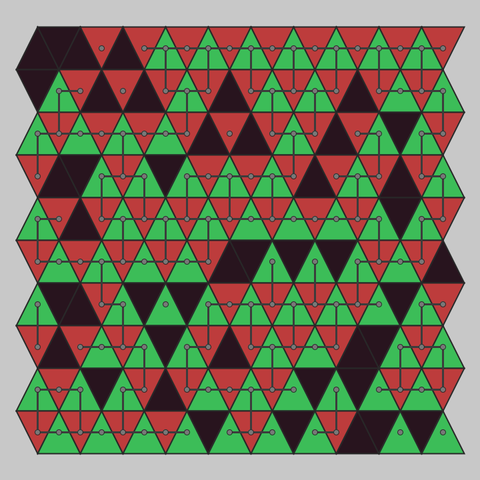 triangle grid with connected nodes and wall nodes