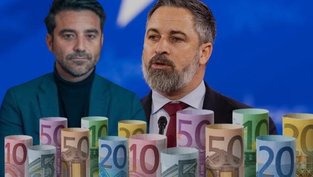 Montaje fotográfico del director de EDATV, Javier Negre, y el presidente de Vox, Santiago Abascal — Pandemia Digital