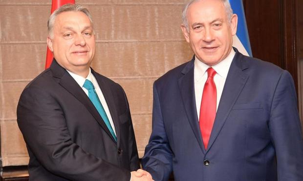 Viktor Orban y Benjamin Netanyahu, reunidos en Jerusalén en febrero de 2019. (Getty Images)