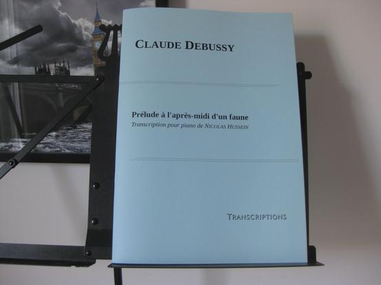 Couverture partition : Claude Debussy, Prélude à l'après-midi d'un faune, transcription pour piano de Nicolas Hussein