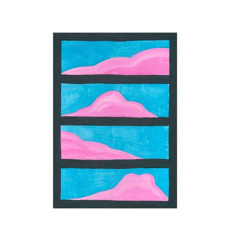Peinture sur carton, 15x21cm