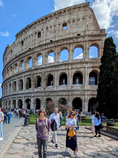 Ingrid poses outside the Coliseum