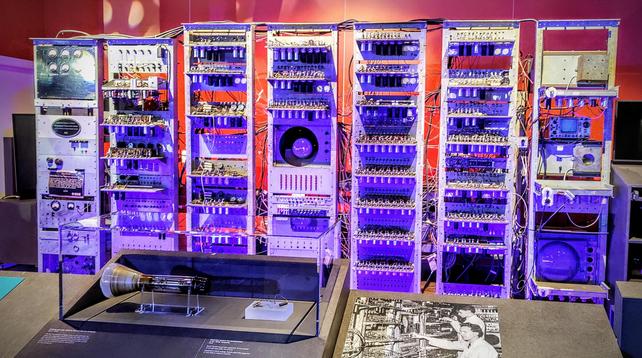 Museum display of the Manchester Baby computer