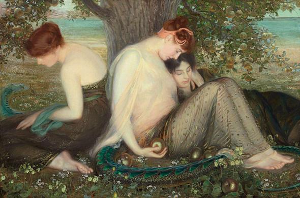 Albert Herter artist QS-P170,Q556534, Garden of the Hesperides, public domain