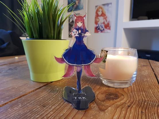 Photo du standee avec l'avatar de TBK, ancien design.