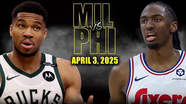 Milwaukee Bucks vs Philadelphia 76ers Full Game Highlights - April 3, 2025 | NBA Regular Season