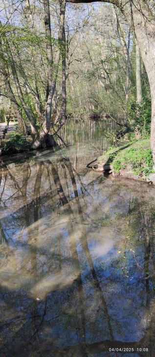 Paysage champêtre des eaux bleues, phénomène naturel et sable mouvant