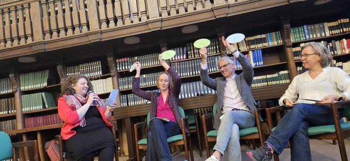 Das Warmup der Podiumsdiskussion