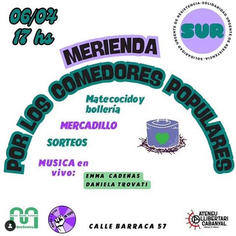 Merienda por los comedores populares