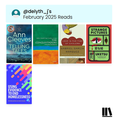 Book cover collage - book titles listed in post