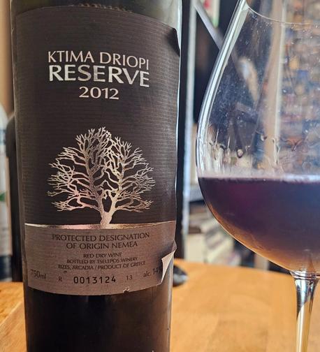 Driopi-Tselepos 2012 Reserve Agiorgitiko from Nemea, Greece