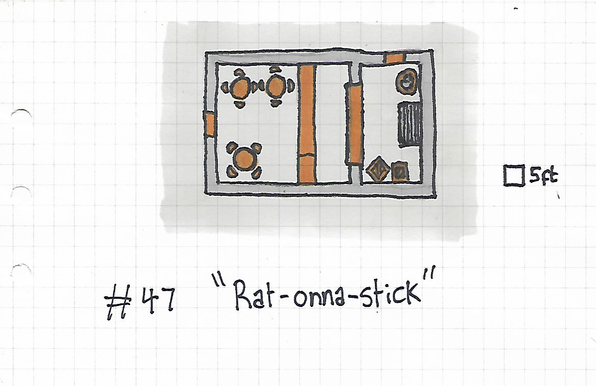 Hand-drawn TTRPG dungeon map.