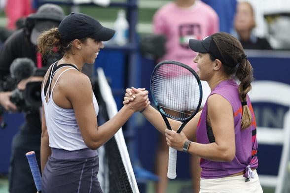 Jessica Pegula reacts to what Madison Keys has said about her after she makes it through at the Charleston Open