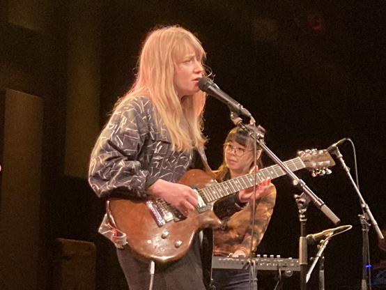 Photo of The Weather Station performing a WXPN Free At Noon show at World Cafe Live in Philadelphia on April 4, 2025.