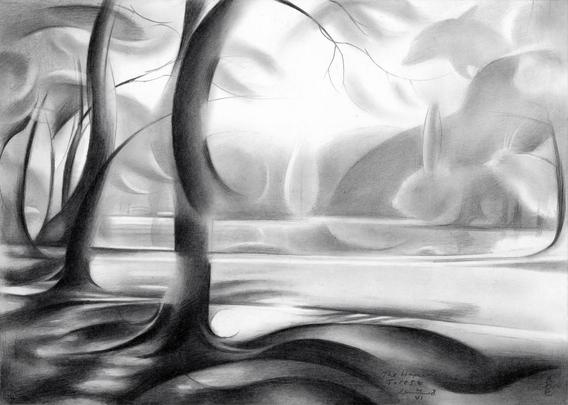 A Mixture of Cubism & Surrealism

This graphite pencil drawing ‘The Hague Forest - 21-06-18’ is a mixture of cubism, roundism and surrealism. After Roundism 12-06-18 I wanted something different. Nothing more boring than to do the same kind of motif over and over again. It’s not the first time I tried out such a mixture. Perhaps you remember a previous drawing called ‘Strange Goings on at ‘t Meertje - 10-02-16 (Sold)’. That may have been the first attempt to employ such a combination of styles. Now I felt it was about time to try it out again and see what may stem from my pencil. You see, there was a special event that inspired me to do so.

Just Around The Corner

Normally, riding my bike through The Hague Forest (Haagse Bos) just around the corner I see only beauty. On a sunny day and in season it usually is a leafy light and shadow play. But one time I happened to bike through it at 3 AM in the dead of night. You see, I was coming from a party in Benoordenhout. The shortest yet the creepiest way back home was through this forest with no street lights at all. Wouldn’t you just love the challenge of overcoming deep fears for the darkness in such woods? Then I came across the central lake in the forest and creatures big and small came out. I tried to capture this feel during daytime. 

A Forest

As such, a forest is a archetype for all our fears. Because behind every tree perverts, notorious highwaymen and other strange folks can dwell. So you better be aware.