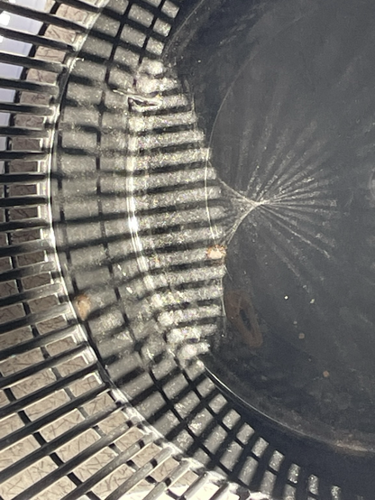 Sunlight reflecting inside the (dusty) dustbin in my office