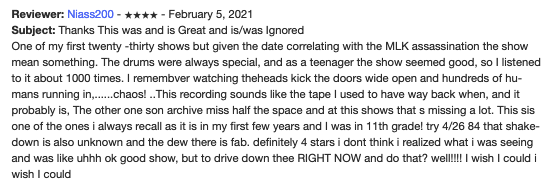 screenshots of memories from Internet Archive & elsewhere