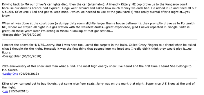 screenshots of memories from Internet Archive & elsewhere