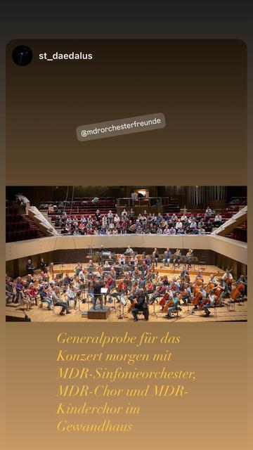 Orchester bei der Generalprobe im Gewandhaus