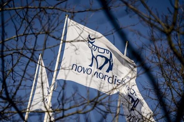 Au+siège+de+Novo+Nordisk+à+Bagsvaerd+(Danemark)+lors+de+la+présentation+du+rapport+annuel+le+5+février+2025.+©+Photo+Mads+Claus+Rasmussen+/+Ritzau+Scanpix+via+AFP