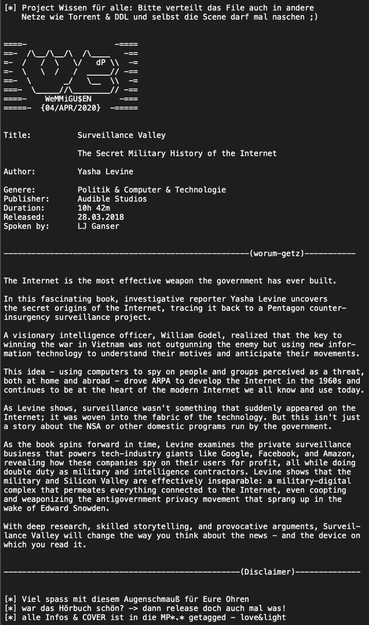 he Internet is the most effective weapon the government has ever built. In this fascinating book, investigative reporter Yasha Levine uncovers the secret origins of the Internet, tracing it back to a Pentagon counter— insurgency surveillance project. A visionary intelligence officer, William Godel, realized that the key to winning the war in Vietnam was not outgunning the enemy but using new infor- mation technology to understand their motives and anticipate their movements. This idea — using computers to spy on people and groups perceived as a threat, both at home and abroad - drove ARPA to develop the Internet in the 1960s and continues to be at the heart of the modern Internet we all know and use today. As Levine shows, surveillance wasn't something that suddenly appeared on the Internet; it was woven into the fabric of the technology. But this isn't just a story about the NSA or other domestic programs run by the government. As the book spins forward in time, Levine examines the private surveillance business that powers tech-industry giants like Google, Facebook, and Amazon, revealing how these companies spy on their users for profit, all while doing double duty as military and intelligence contractors. Levine shows that the military and Silicon Valley are effectively inseparable: a military-digital complex that permeates everything connected to the Internet, even coopting and weaponizing the antigovernment privacy movement that sprang up in the wake of Edward Snowden.