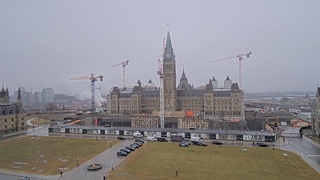 View of lockdown at the Parliament buildings