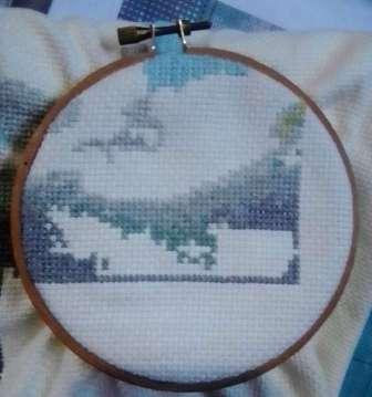 cross stitching progress so far