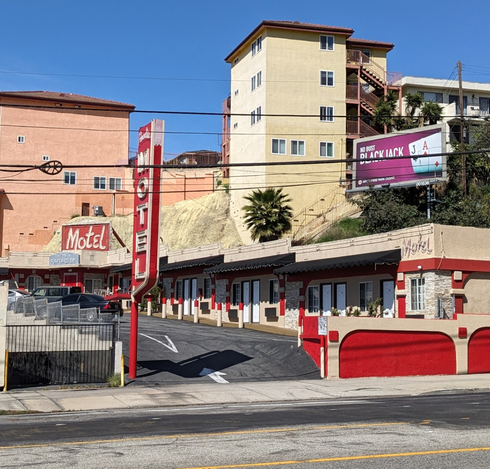 Classic bungalow style motel in a urban setting