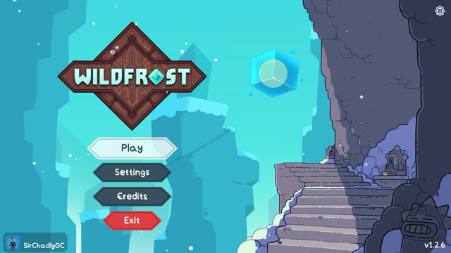 The title screen for Wildfrost, played on an Xbox Series X.