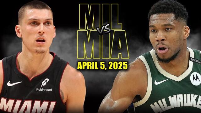 Milwaukee Bucks vs Miami Heat Full Game Highlights - April 5, 2025 | NBA Regular Season