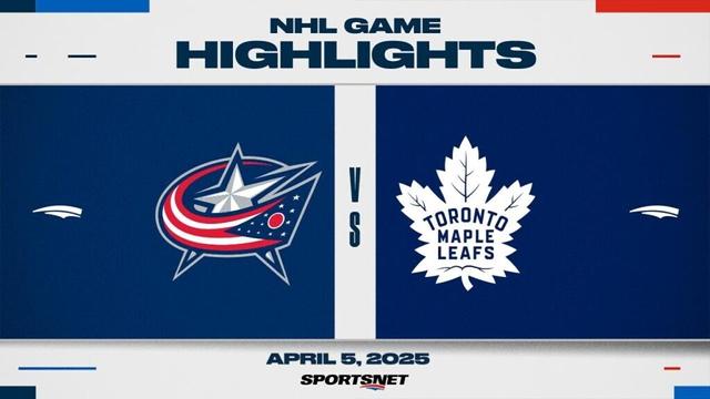 NHL Highlights | Maple Leafs vs. Blue Jackets - April 5, 2025