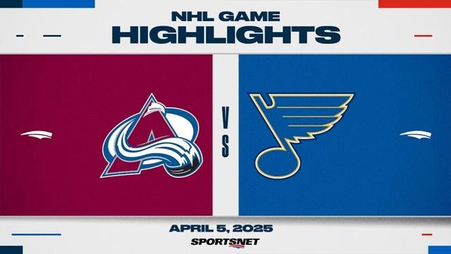 NHL Highlights | Avalanche vs. Blues - April 5, 2025