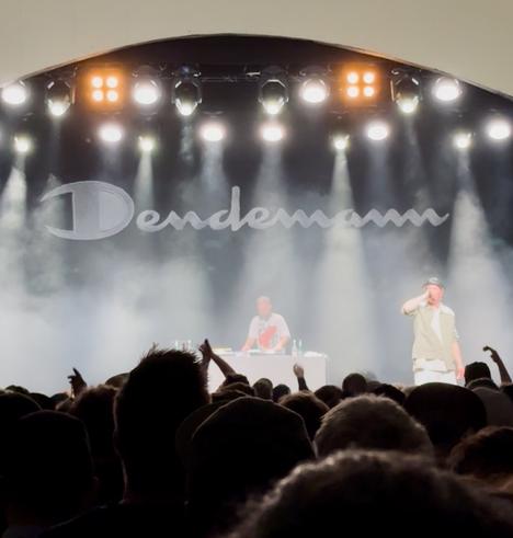 German rapper Dendemann on stage at Felsenkeller Leipzig.