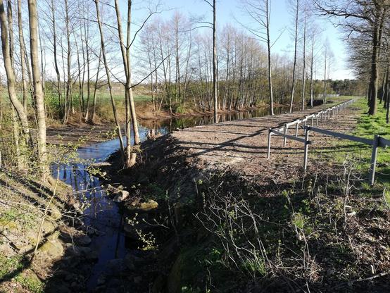 Regenrückhaltebecken - teilweise trocken