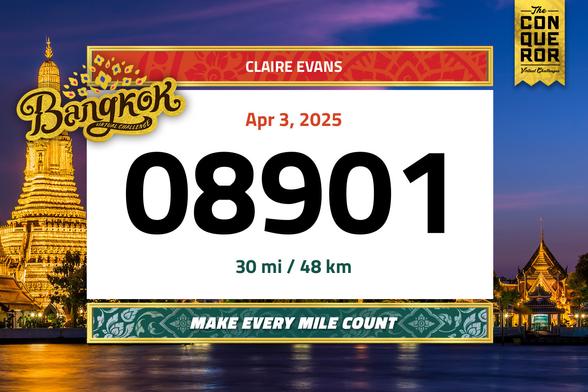 It's a picture of a vest bib number for the Bangkok challenge.