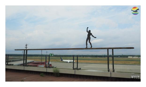 Tegel Airport - View to airplanes
