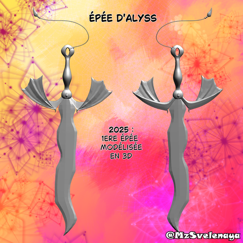 Epée d'alyss, 2025 : ere épée modélisée en 3D
