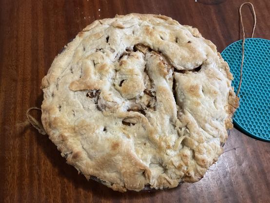 One baked apple pie!