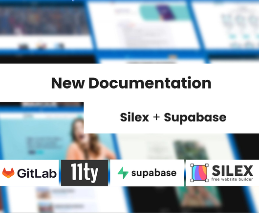 Poster "new documentation Silex + Supabase"